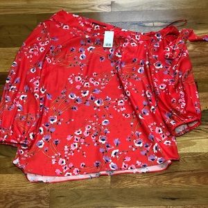 Banana Republic off shoulder floral blouse